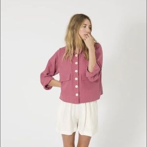 Ilana Kohn Mabel Crop Jacket in Rose